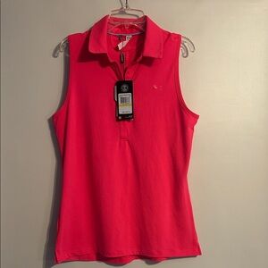 Under Armour Women's Sleeveless Polo - Bright Pink